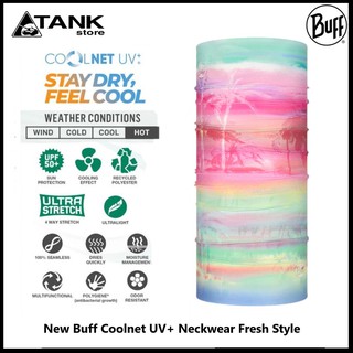 New Buff Coolnet UV+ Neckwear Fresh Style ผ้าบัฟกันแดด ลายสีสันสดใส ยืดหยุ่น เย็นสบาย ระบายอากาศดี