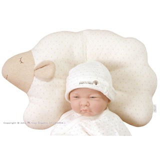 John N Tree Organic - Baby Protective Pillow - หมอนหลุมออร์เเกนิค หมอนหัวทุย หมอนกันหัวเเบน Cloud Lamb Choco Dot