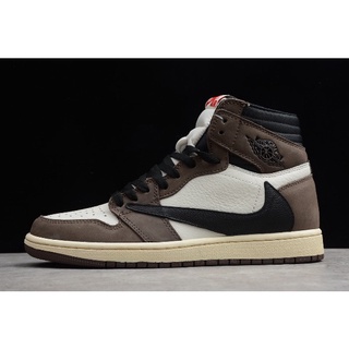 2019 Travis Scott x AJ 1 Retro High OG Mocha CD4487-100 Sports Mens Basketball Shoes