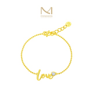 Mongkon Gold ทองคำแท้บริสุทธิ์สูง 96.5% สร้อยข้อมือ 1 สลึง Gift Love