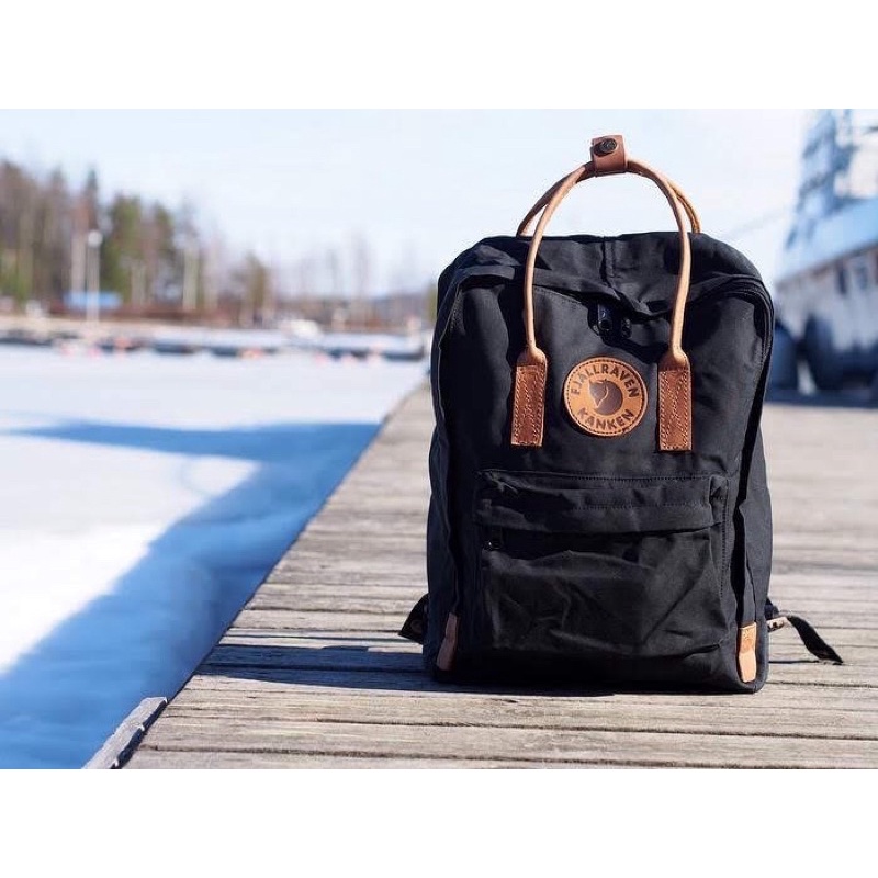 [ของแท้] Fjallraven Kanken No.2 Black Backpack - New 2024 (ออธ)