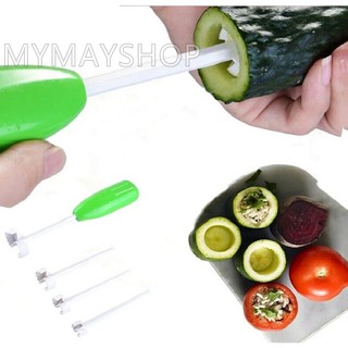 เซ็ตเครื่องมือสำหรับกว้านไส้ผัก และผลไม้ พร้อมหัวเปลี่ยน Vege Drill