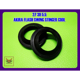 SUZUKI AKIRA SWING STINGER COOL / YAMAHA FLASH SEAL (27 39 5.5) SET (1 PAIR)  // ซีลกันฝุ่นโช๊คหน้า 27 39 5.5 เซ็ท 1 คู่