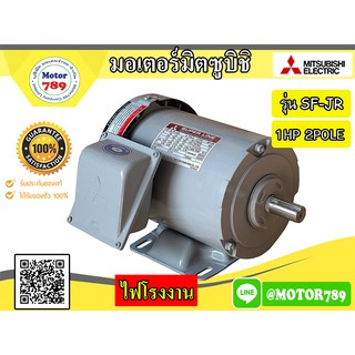 มอเตอร์ไฟฟ้า Mitsubishi รุ่น SF-JR Series (IP55) 1HP 2POLE 3PH B3 ขาตั้ง