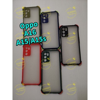 ✨พร้​อมส่งใน🇹🇭✨(9สี)เคสขอบนิ่มหลังแข็งขุ่นคลุมกล้อง For Oppo A16 / Oppo A15 / Oppo A15s