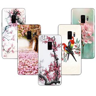 เคสโทรศัพท์ซิลิโคนพิมพ์ลาย cherry blossom samsung s 6 s 7 s 8 s 9 s 10