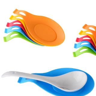 Spoon Insulation Mat Tray Spoon Pad Silicone Heat Resistant Non-toxic Dish Holder Food Grade Drink Glass Coaster