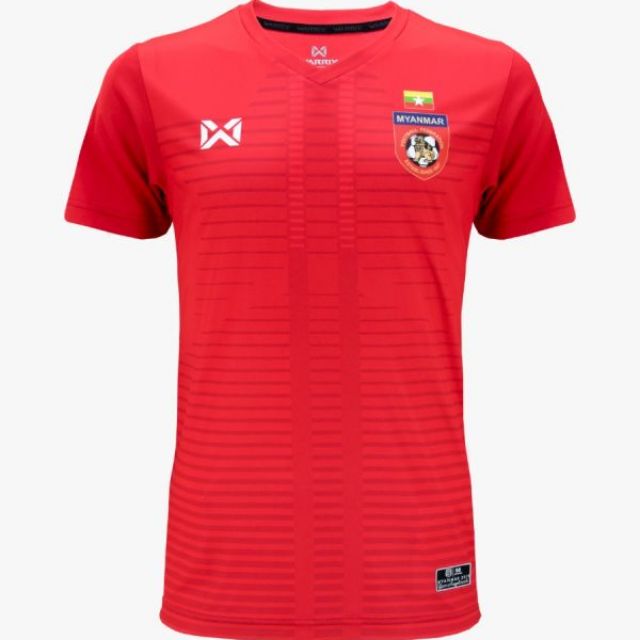 ของแท้ 100% เสื้อฟุตบอล ทีมชาติพม่า สีแดง ปี 2019 Myanmar National Football Team Jersey