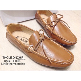 LEATHER BAiGE SHOES รองเท้าหนังลำลอง สีเบจ