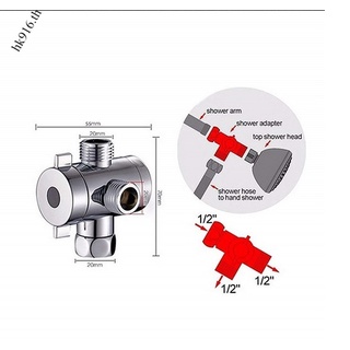 วาล์วอะแดปเตอร์เชื่อมต่อหัวฝักบัวอาบน้ํา 3 Way