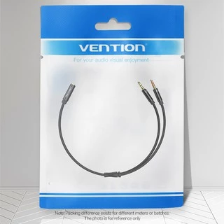 Vention อะแดปเตอร์หูฟัง แยกสายไมค์และหูฟัง 3.5 มม. ถึง ไมค์+เสียง สําหรับคอมพิวเตอร์ 3.5 มม. สำหรับหูฟัง เดสก์ท็อป แล็ปท็อป โทรศัพท์มือถือ