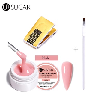 Ur SUGAR เจลต่อเล็บ 15 มล. 2 ชิ้น / 3 ชิ้น เซต สีขาว ชมพู ใส ยาทาเล็บเจล แช่ปิด เครื่องมือทําเล็บ