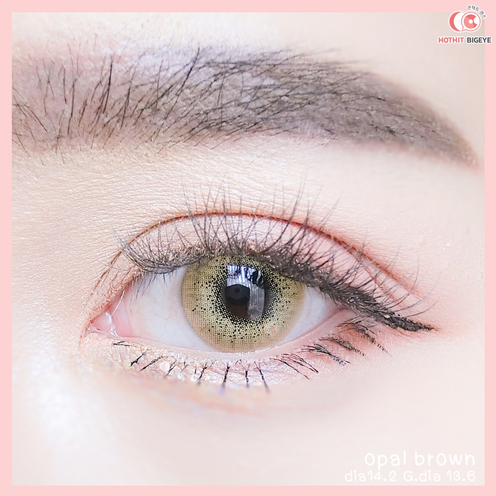 คอนแทคเลนส์  Opal น้ำตาล  พร้อมส่งแบบปกติ และค่าสายตาสั้น 0.00- 7.00