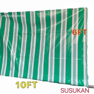 6FTx10FT Trapal Stripe Lona Tarp for sunshade and rain, Tarp Roll up and down 4FTx6FT  6FTx6FT