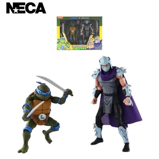 NECA  Teenage Mutant Ninja Turtles (1987) - Leonardo vs Shredder Cartoon Collection 2-Pack