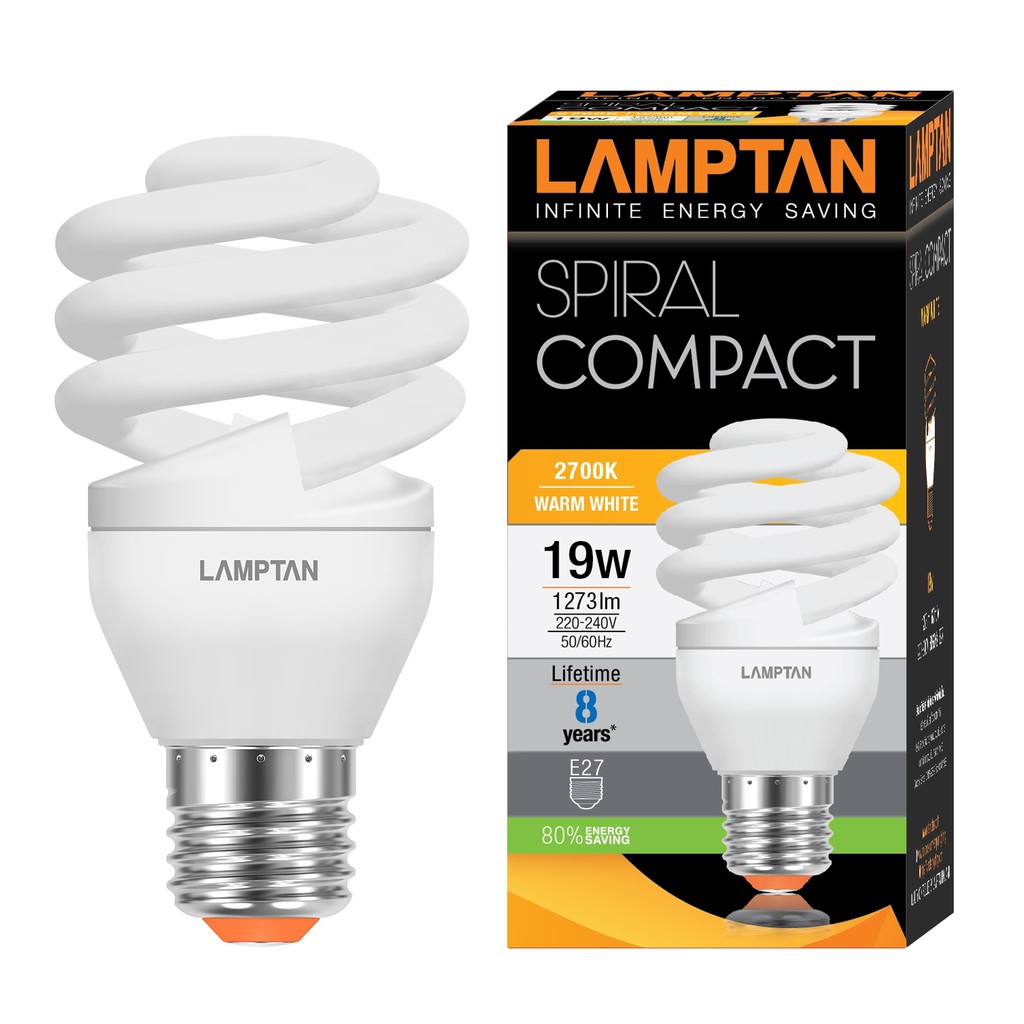 LAMPTAN หลอดไฟ Compact Spiral แลมป์ตั้น