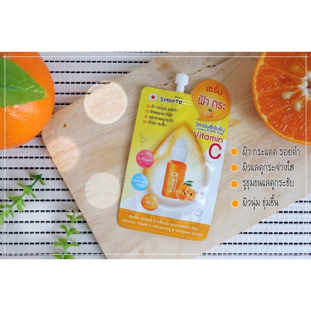 (6ซอง/กล่อง) สมูทโตะ พาวเวอร์ ซี ไวท์เทนนิ่ง&เมลาสม่า เซรั่ม Smooto Power C Whitening&Melasma [1471] - รูปที่ 4