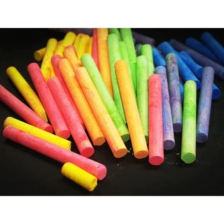 Hi Chalk ชอล์กสี ชอล์กขาว ชอล์คเขียนกระดาน 1กล่อง จำนวน 60 แท่ง
