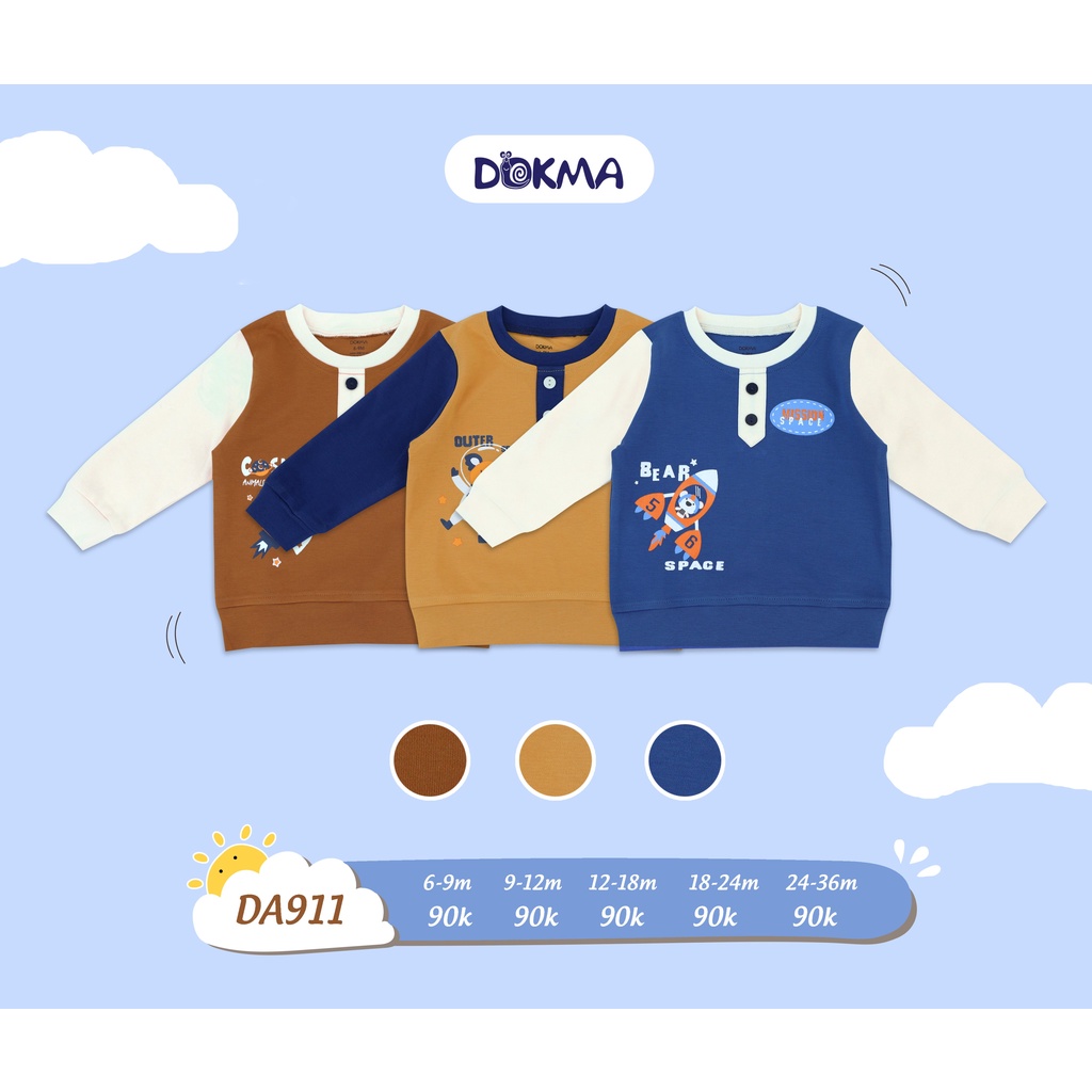 DA911 Dakma เสื้อคอเต่าแขนยาวเด็กชายผ้าฝ้ายหนาปานกลาง (9-36M)