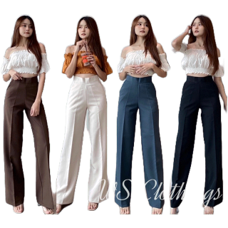 Rosy Pants ขอบหนา กระบอกใหญ่