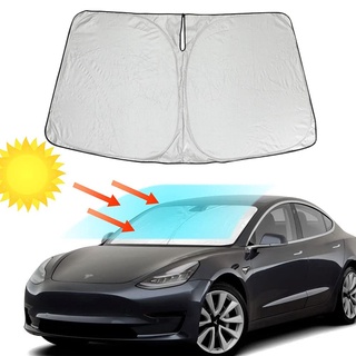 Tesla อุปกรณ์เสริมAuto Windshield Sunshade Cover Heat Isolate For Tesla Model 3 Y Car Window Sun Shade Sunscreen rotect