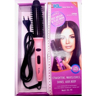 CKL729(คละสี,),NOVA NHC-1906  HOT BRUSH FLAT IRON 2in1 ทำสวยดั่งใจต้องการเครื่องหนีบผม