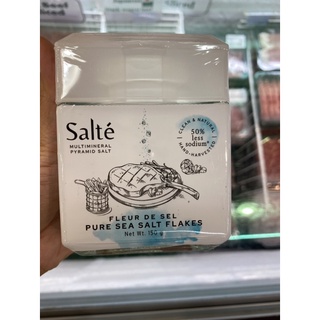 เกล็ดดอกเกลือทะเล บริโภคไม่เสริมไอโอดีน ตรา ซอลท์เต้ 150g. Salt’e Pure Sea Salt Flakes