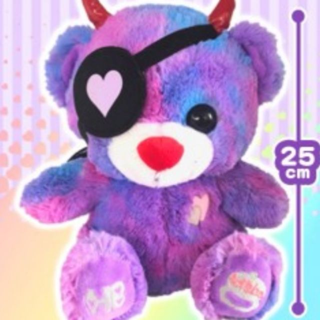 ตุ๊กตา​หมีสีม่วง​ Toreba​ Exclusive Toreba x Sweet heart Bear - yumekawa Devil Purple