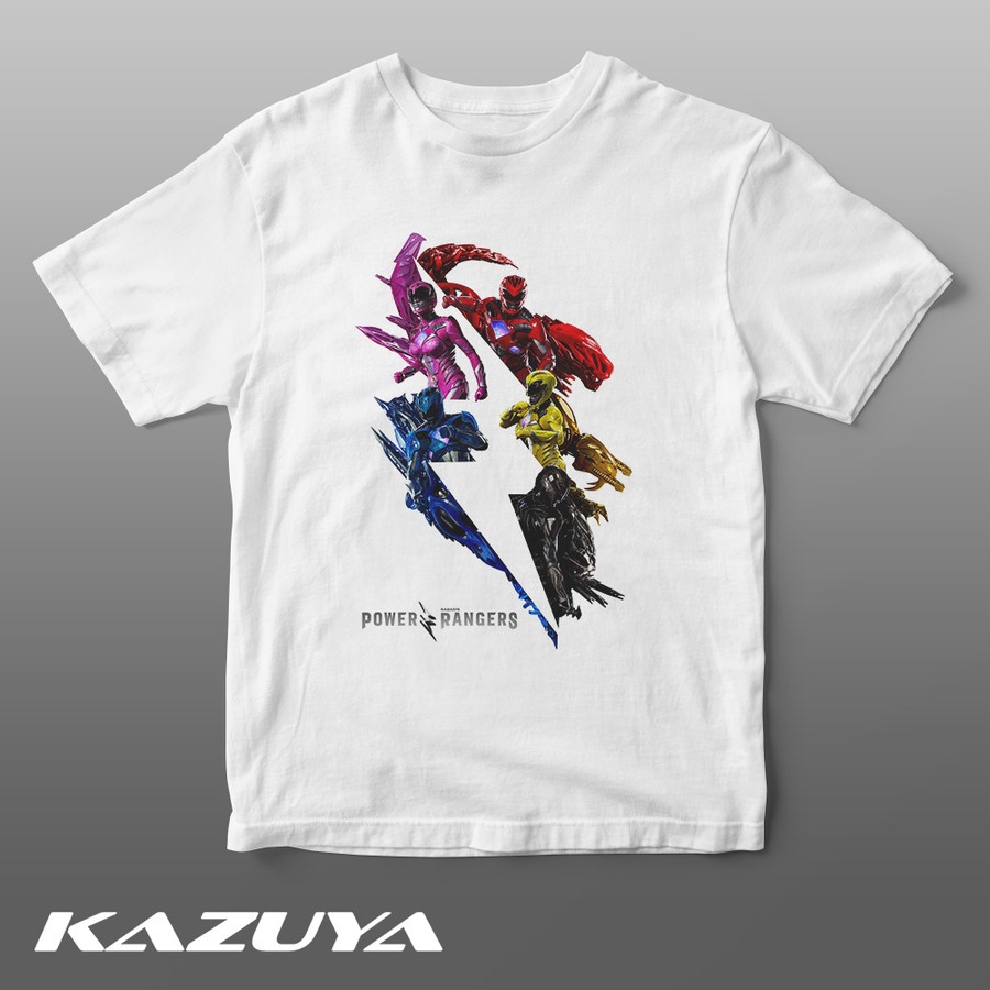 KAZUYA TM-0047 เสื้อยืด POWER RANGERS THE MOVIE - อะนิเมะ Tokusatsu