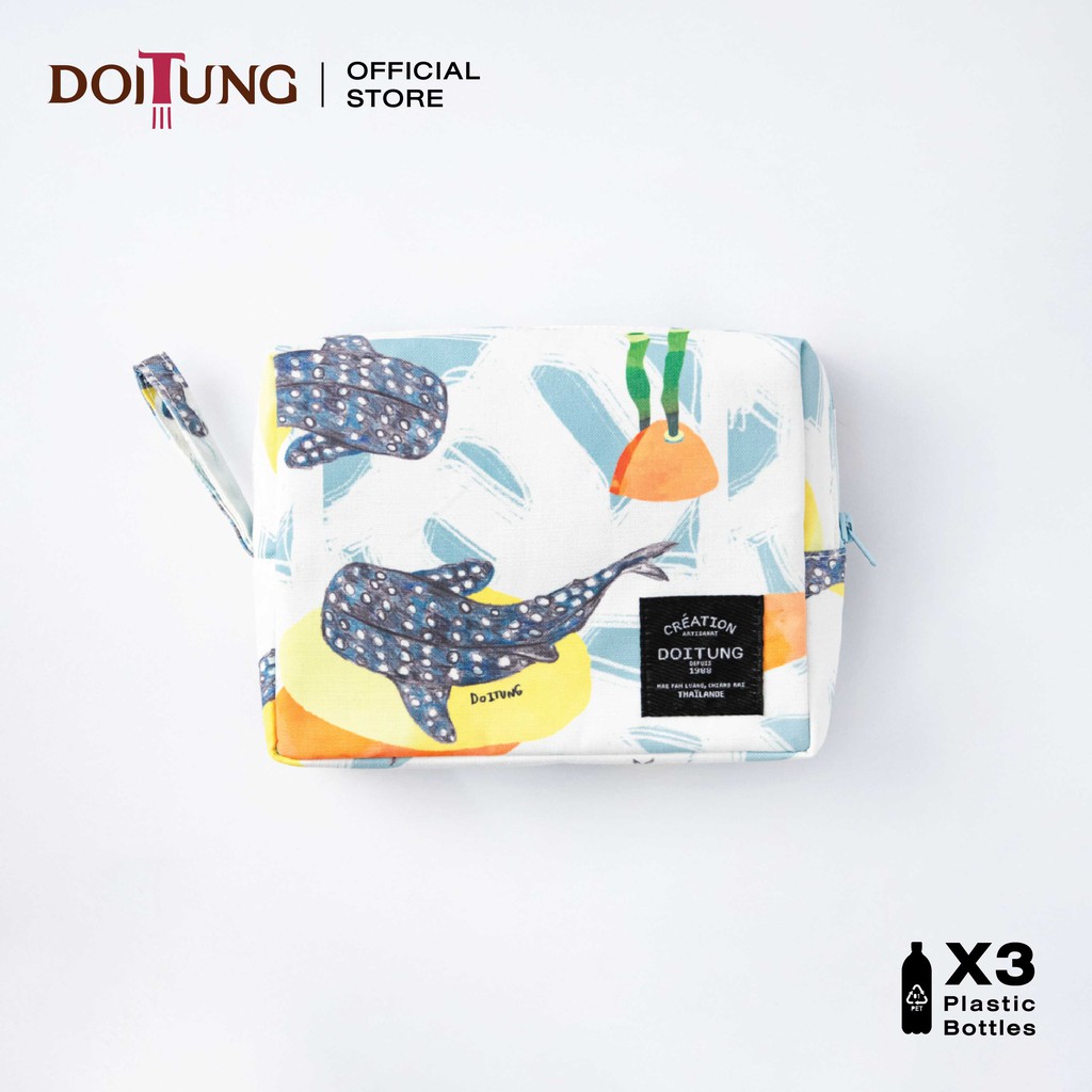 DoiTung Cosmetic Bag - Brush and Stroke (SV21) กระเป๋าเครื่องสำอาง เส้นใยพลาสติก รีไซเคิล PET 100% ดอยตุง