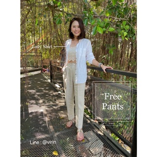 Virin_Clothing กางเกงลินิน แท้ 100% รุ่น Free pants ออกแบบตัดเย็บในไทย