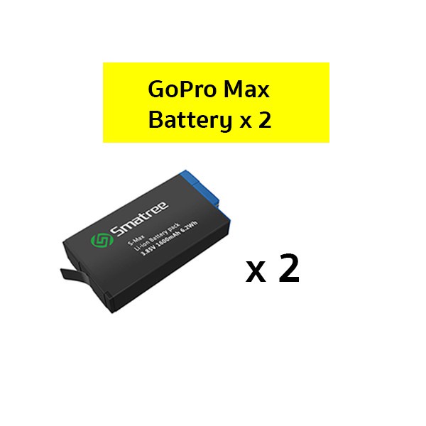 GoPro MAX SMATREE Battery x 2 รับประกัน 1 ปี By Aquapro