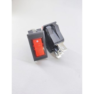 สวิทซ์แลมป์3ขาสีแดง,Rocker switch สีแดง,สวิทซ์รางปลั๊กไฟ