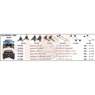 ชุดลูกหมาก (333&amp;CJ) CHEVROLET COLORADA 2WD 2004-2007