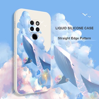 เคสโทรศัพท์มือถือ ซิลิโคน ลายปลาวาฬ Dream สร้างสรรค์ มีลายด้านข้าง สําหรับ Huawei Mate 20 Pro P Smart 2021 Y7A Nova 5t