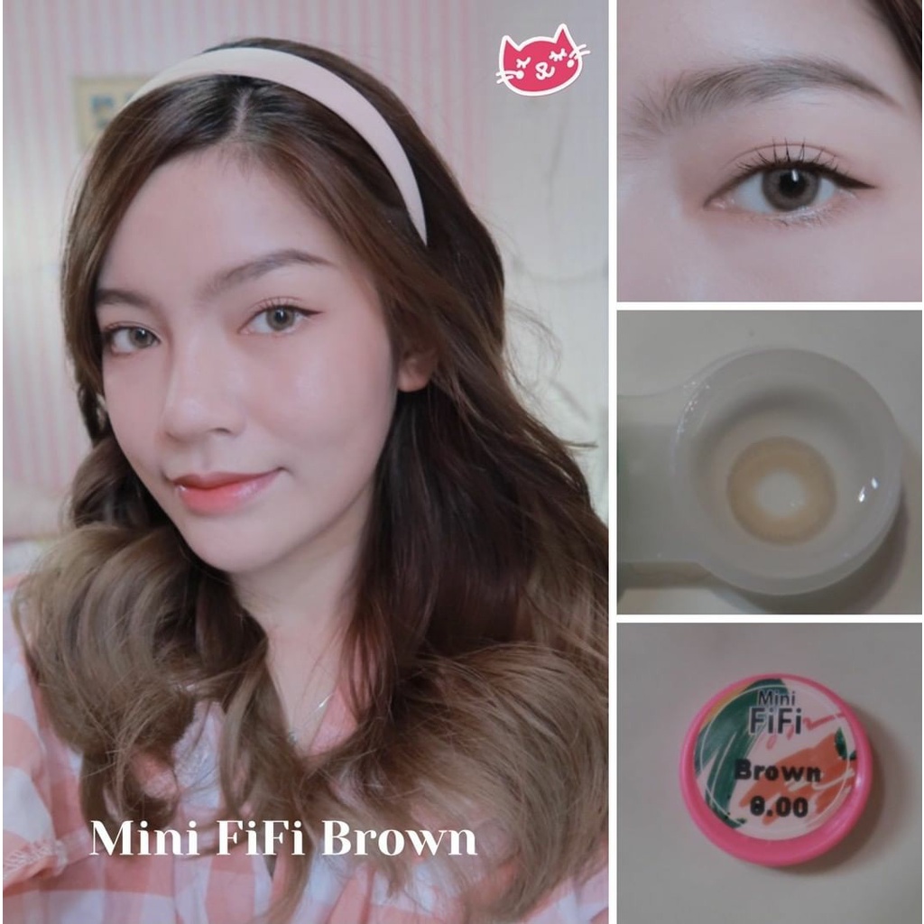 Mini Fifi Brown/สีน้ำตาล [สายตาสั้น -0.00 ถึง -10.00] Size Mini (S) ขนาดเล็ก / คอนแทคเลนส์ / ยี่ห้อ 
