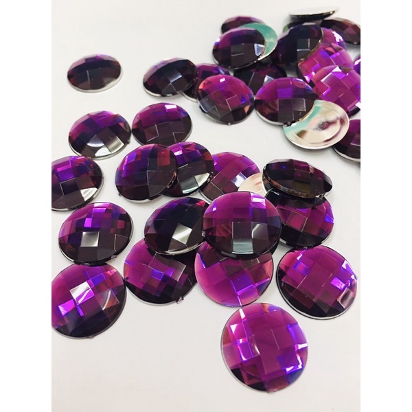 พลอยฐานเรียบขนาด810 12 14 1618 20 มิลแพค100 ชิ้น - รูปที่ 3