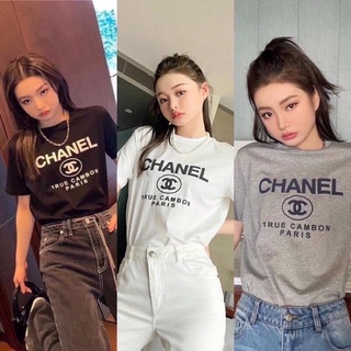 🌼เสื้อยืดชาแนล CHANEL งานแฟชั่นผ้าดี สกีนลายแน่นๆสวยมากจ้า