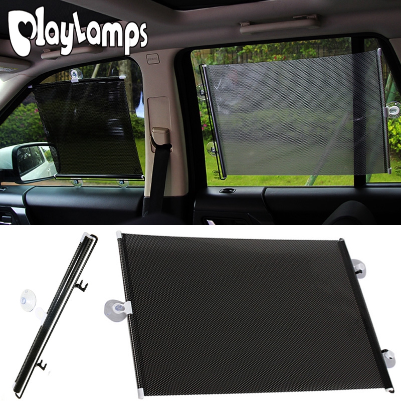 Car Window Roll Blind Sun Visors Shade Pull Down