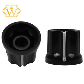 🎀ready stock🎀180degree D-Type Shaft Guitar Bass Pot Knobs Black Pack Of 12