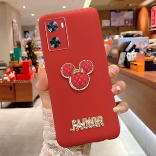 เคสโทรศัพท์OPPO A77 5G A57 ซิลิโคน แบบนิ่ม ลายมิกกี้ เมาส์ สีสันสดใส หรูหรา สําหรับ เคสOPPO A57 4G