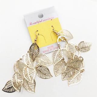 Simple Leaves Dangle Earrings Female