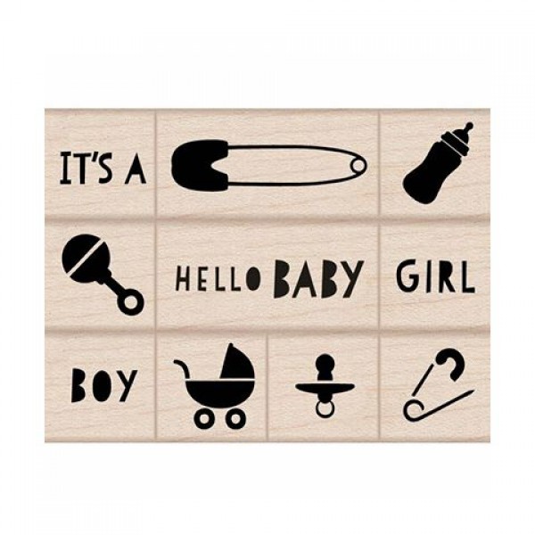 เซ็ทแสตมป์ไม้ IT'S A BABY TINY ICONS