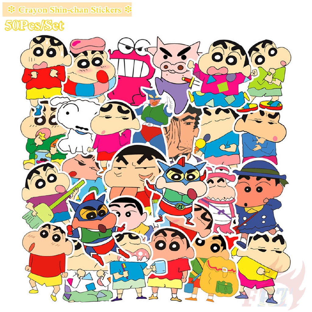 Crayon Shin-chan Series 03 สติ๊กเกอร์ 50Pcs/Set Yoshito Usui Anime DIY Fashion Decals Doodle สติ๊กเกอร์