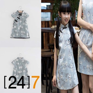 (24)7 ❆ MINIDRESS ชุดกระโปรงเด็กผู้หญิงลายดอกไม้กี่เผ้า ❆