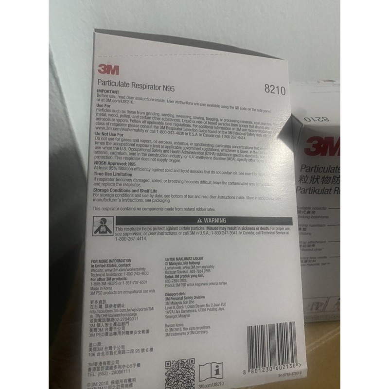 ⊕🚨🚨HOT!!พร้อมส่ง หน้ากาก 3m 8210ป้องกันฝุ่น