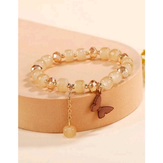 กำไลข้อมือแฟชั่น กำไลข้อมือจี้ผีเสือ Butterfly Charm Bracelet(ส่งจากไทย)