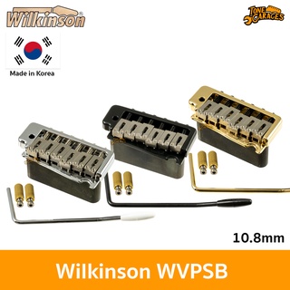 Wilkinson WVPSB Tremolo Bridge 2-Point Full Steel Block ชุดคันโยก 2 เสา บล็อกเต็ม สีโครม งานเกาหลี (10.8mm)