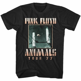 เสื้อยืดสีขาวเสื้อยืดคอกลม พิมพ์ลายการ์ตูนสัตว์ Floyd Animals Tour 1977 สไตล์เรโทร เรียบง่าย ขายดีที่สุดS-4XL