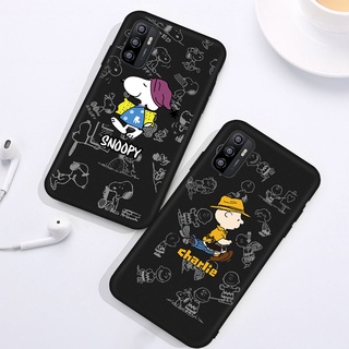 เคสโทรศัพท์มือถือ Tpu ผิวด้าน ลาย Snoopy Charlie สีดํา สําหรับ Oppo Realme 8 5G Pro C11 C15 5 Pro Realme C20 6 Pro 7 Pro 7I C17 3 Pro C12 Xt M035